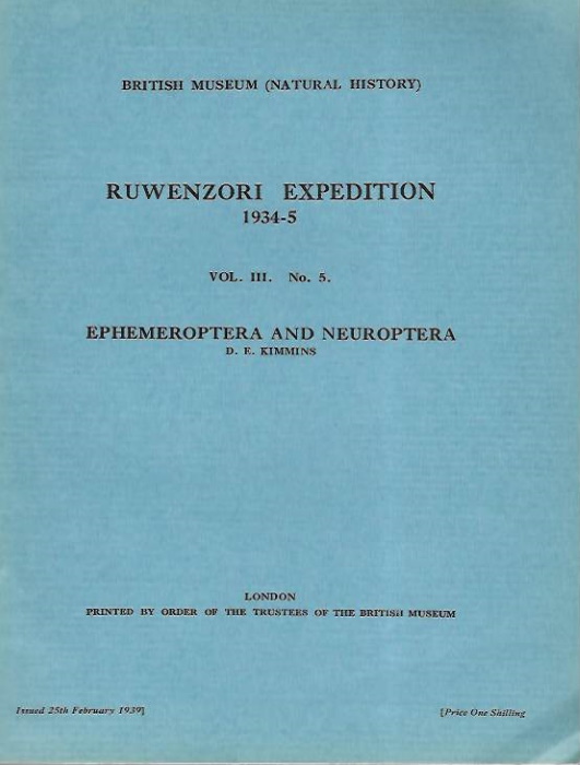 Kimmins, D.E. - Ruwenzori Expedition 1934-5 Vol. 3 no.5: Ephemeroptera and Neuroptera