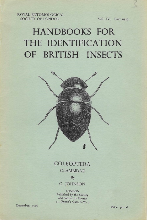 Johnson, C. - Coleoptera, Clambidae (Handbooks for the Identification of British Insects 4/6a)