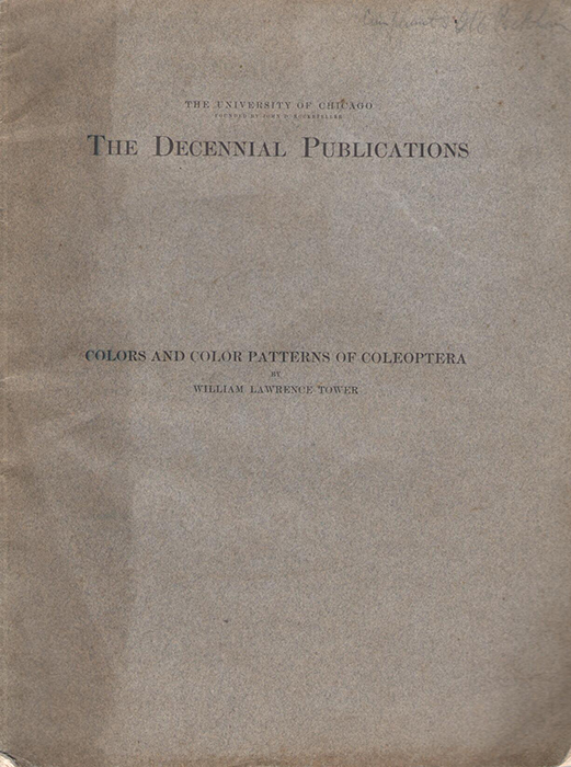 Tower, W.L. - The Development of the Colors and Color Patterns of Coleoptera, with Observations upon the Development of Color in other Orders of Insects