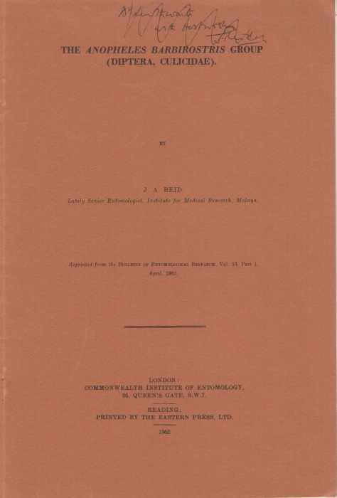 Reid, J.A. - The Anopheles Barbirostris Group (Diptera, Culicidae)