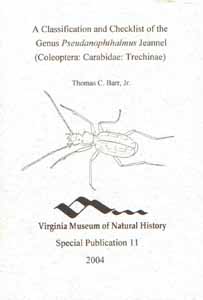 Barr, T.C. - A Classification and Checklist of the Genus Pseudanophthalamus Jeannel (Coleoptera: Carabidae: Trechinae)