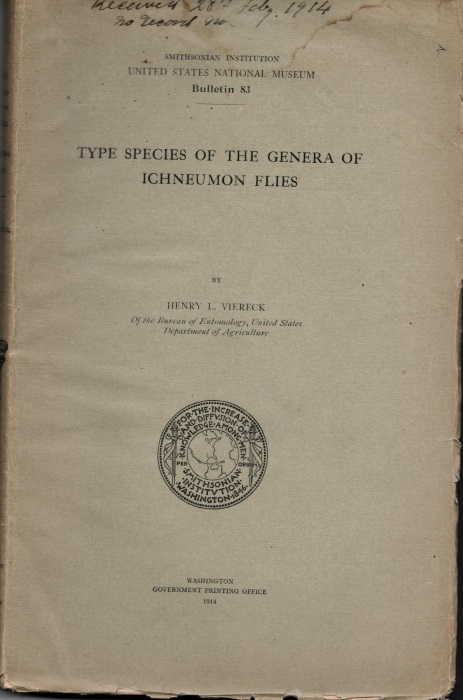 Viereck, H.L. - Type Species of the Genera of Ichneumon Flies