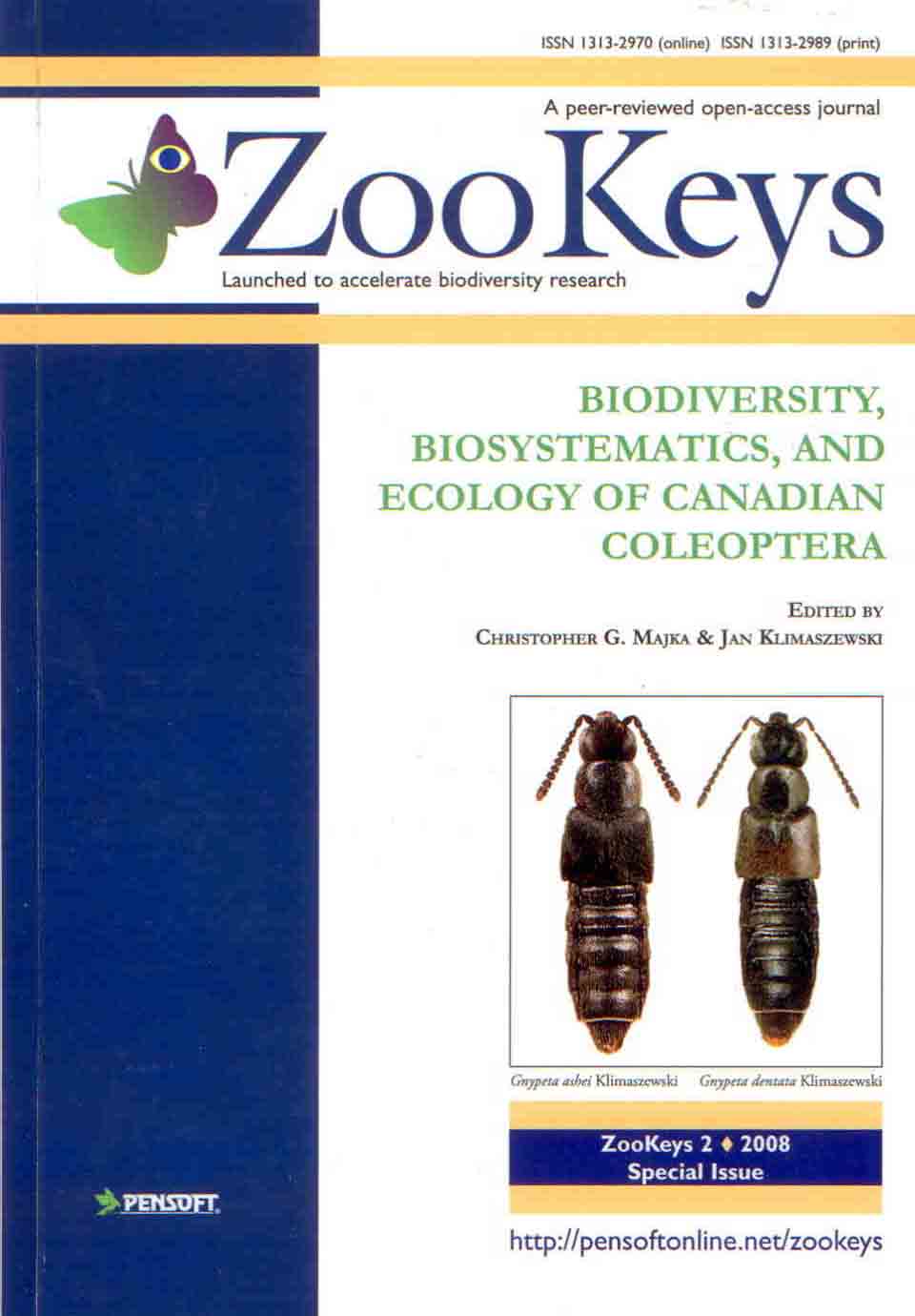 Majka, C.G.; Klimaszewksi, J. - Biodiversity, Biosystematics, and Ecology of Canadian Coleoptera