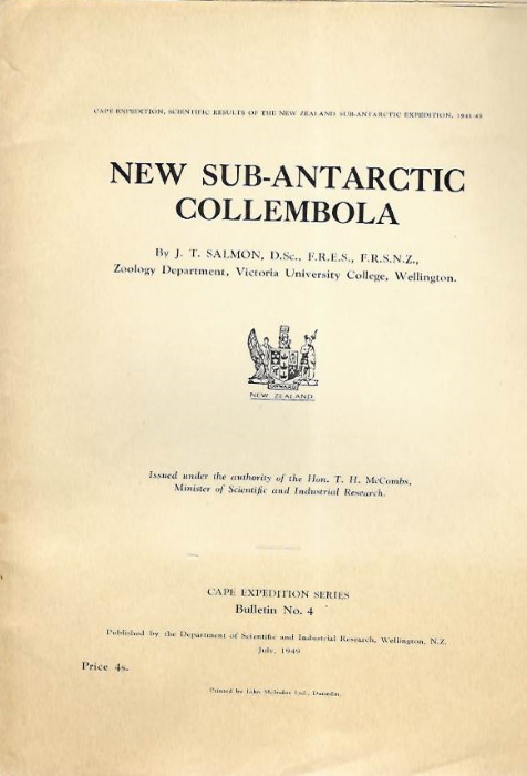 Salmon, J.T. - New Sub-Antarctic Collembola