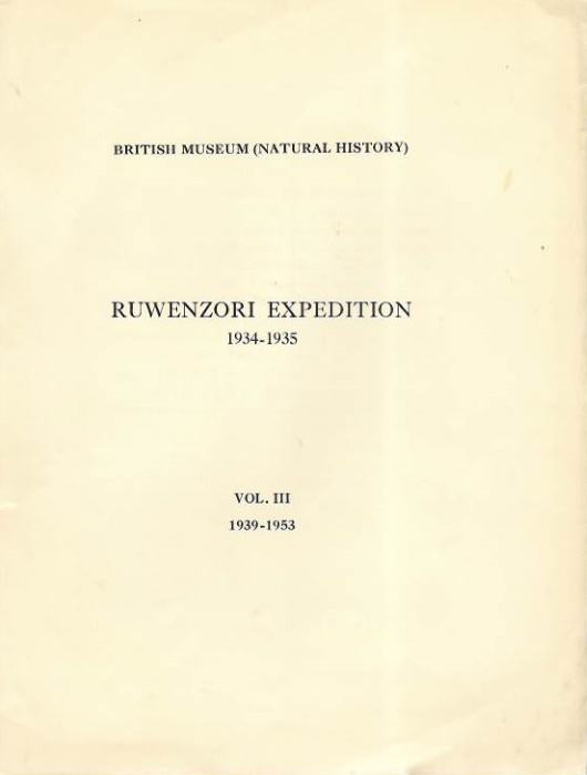  - Ruwenzori Expedition 1934-1935 Vol. 3 [Index]