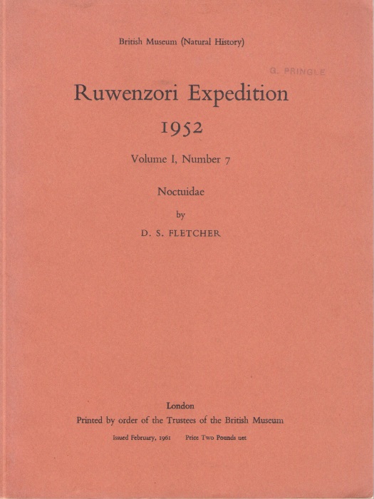 Fletcher, D.S. - Ruwenzori Expedition 1952 Vol.1 (7) Noctuidae