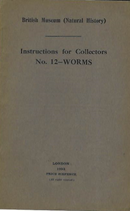  - Instructions for Collectors No.12 Worms