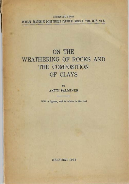 Salminen A. - On the Weathering of Rocks and the Composition of Clays