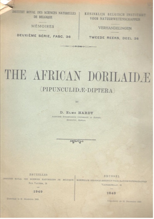 Hardy, D.E. - The African Dorilaidae (Pipunculidae - Diptera)