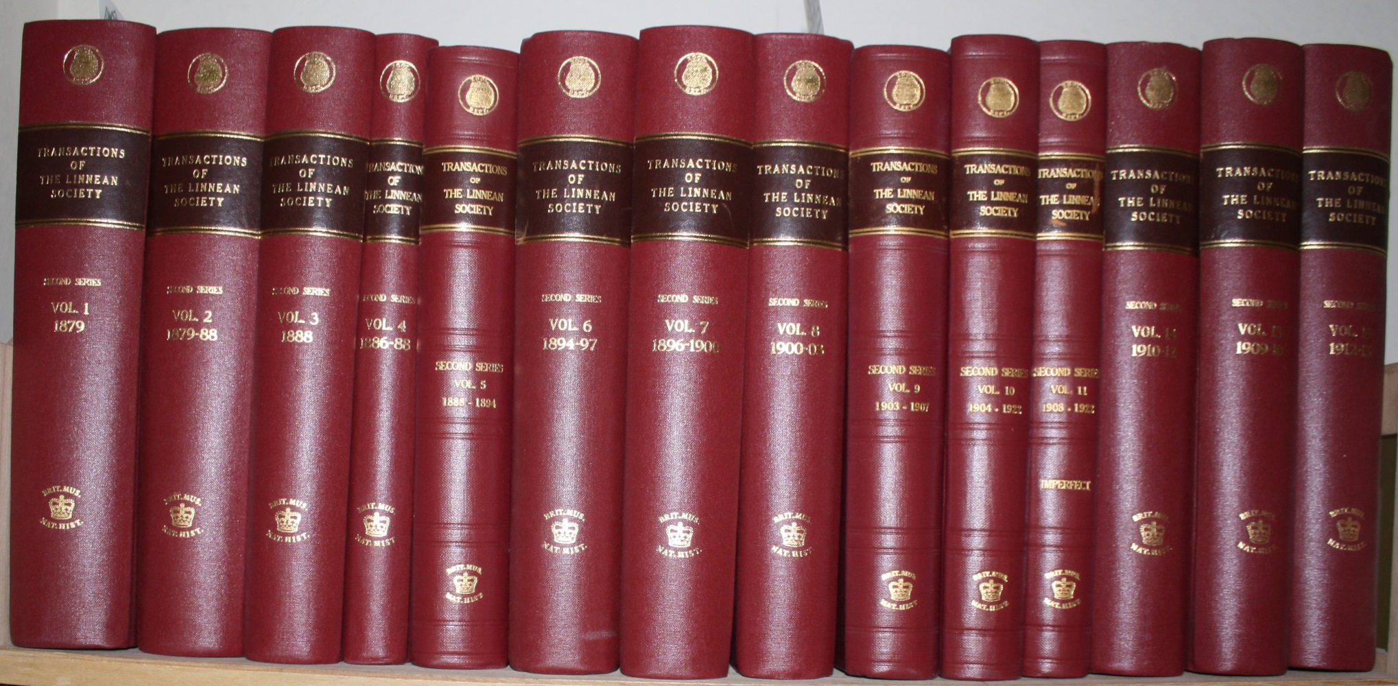  - Transactions of the Linnean Society of London. Zoology. 2nd Series - Vol. 1-11
