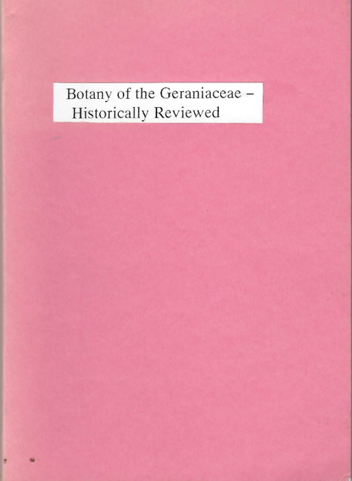 Clifton, R. - Botany of the Geraniaceae Part 2: Including 