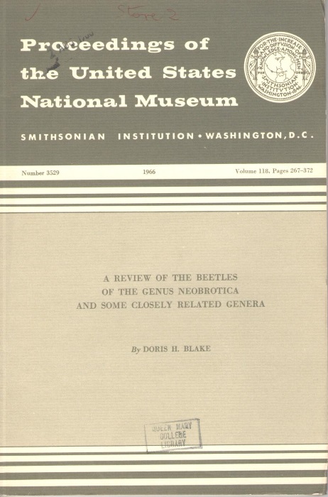 Blake, D.H. - A Review of the Beetles of the Genus Neobrotica and some closely related Genera