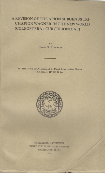 Kissinger, D.G. - A Revision of the Apion subgenus Trichapion Wagner in the New World (Coleoptera: Curculionidae)