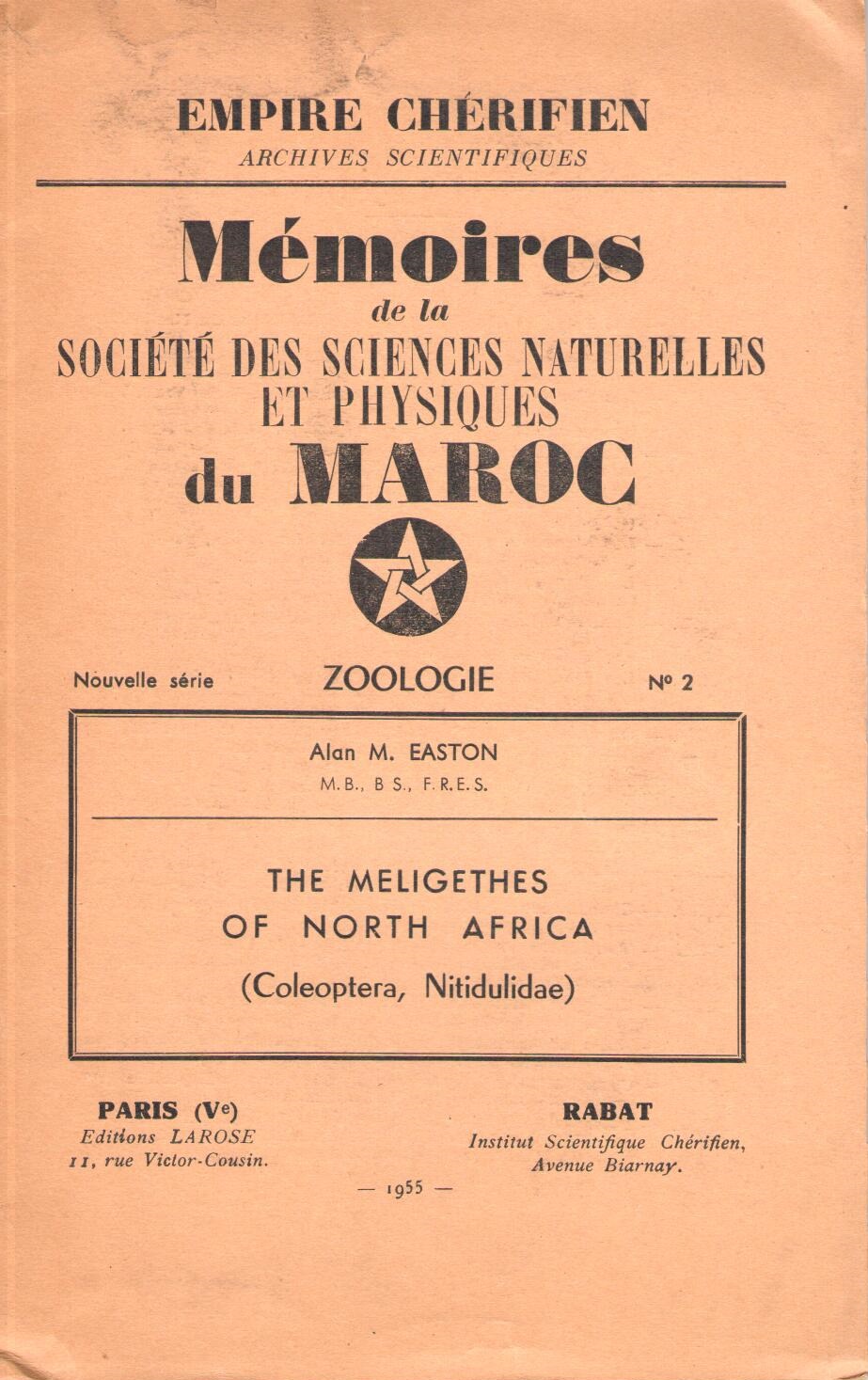 Easton, A.M. - Meligethes of North Africa (Coleoptera, Nititulidae)