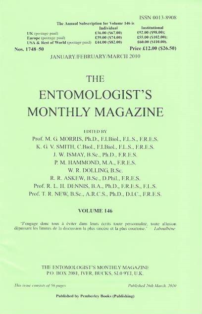  - Entomologist's Monthly Magazine. Vol. 146 (2010)