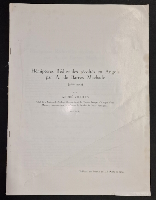 Villiers, A. - Hmiptres Rduviides rcolts en Angola par A.de Barros Machodo: Part 2