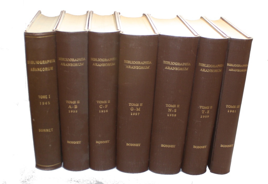 Bonnet, P. - Bibliographia Araneorum Analyse Methodique de toute la Litterature Araneologique jusqu'en 1939. Tome 1-3