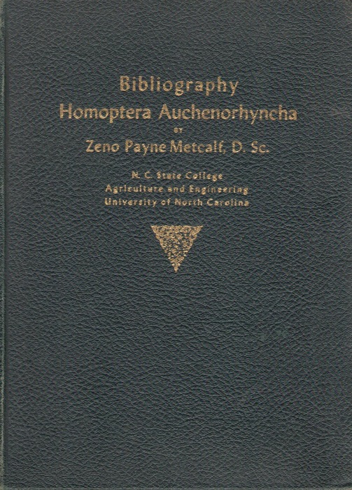 Metcalf, Z.P. - A Bibliography of the Homoptera (Auchenorhyncha). Vol. 2