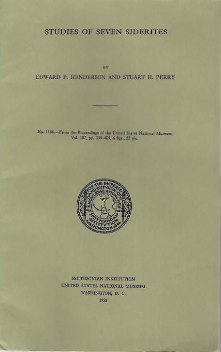 Henderson, E.P.; Perry, S.H. - Studies of Seven Siderites