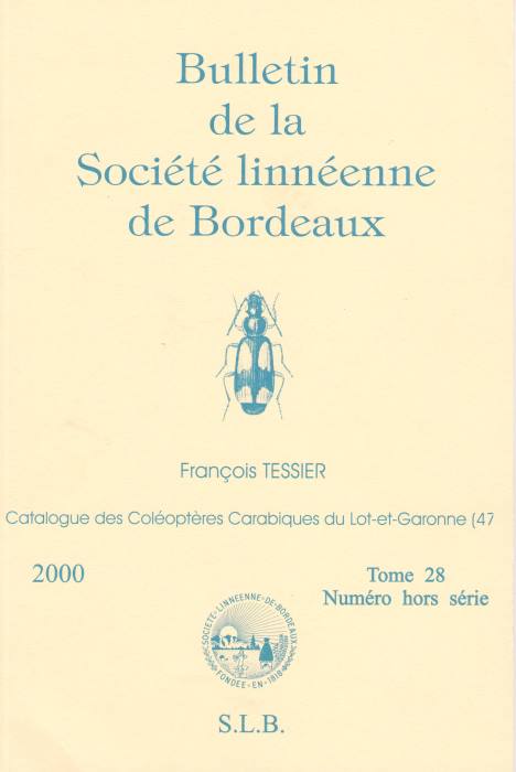 Tessier, F. - Catalogue des Coloptres Carabiques du Lot-et-Garonne