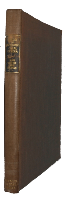 Lang, W.D.; Smith, S.; Thomas, H.D. - Index of Palaeozoic Coral Genera