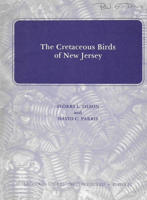 Olson, S.L.; Parris, D.C. - The Cretaceous Birds of New Jersey