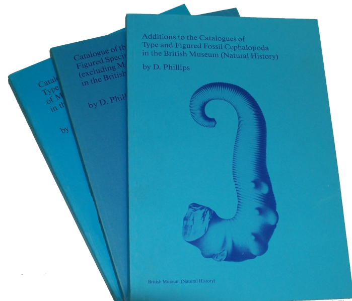 Phillips, D. - Catalogue of the Type and Figured Specimens of Mesozoic Ammonoidea /  Fossil Cephalopoda(excluding Mesozoic Ammonoidea) / Additions to the Catalogues of Type and Figured Fossil Cephalopoda in the British Museum (Natural History)