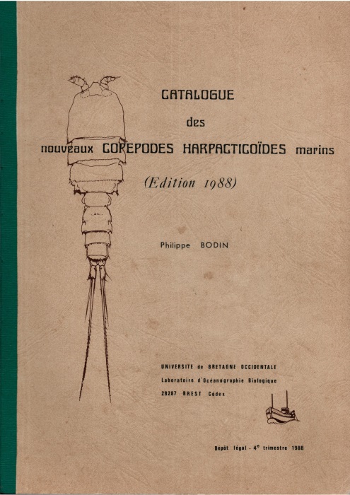 Bodin, P. - Catalogue des Nouveaux Copepodes Harpacticoides Marins (Edition 1988)