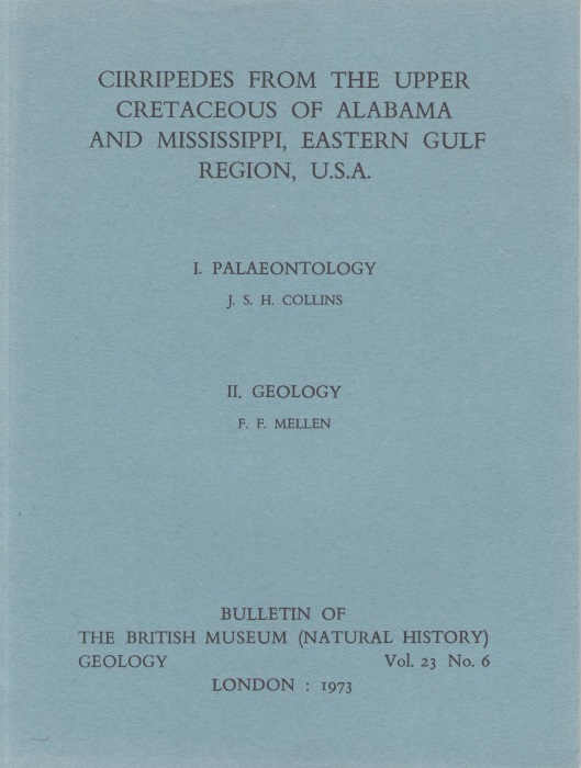 Collins, J.S.H.; Mellen, F.F. - Cirripedes from the Upper Cretaceous of Alabama and Mississippi, Eastern Gulf region, U.S.A. I. Palaeontology. II. Geology