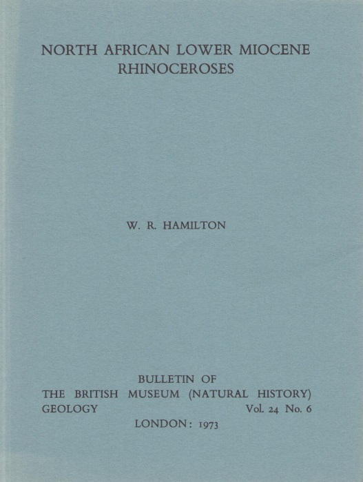 Hamilton, W.R. - North African Lower Miocene Rhinoceroses