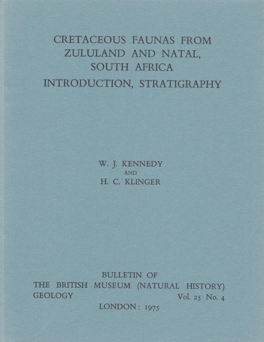Kennedy, W.J.; Klinger, H.C. - Cretaceous Faunas from Zululand and Natal, S. Africa. Introduction, Stratigraphy