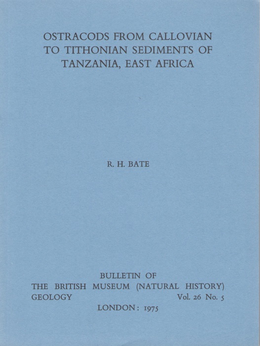 Bate, R.H. - Ostracods from Callovian to Tithonian Sediments of Tanzania, East Africa