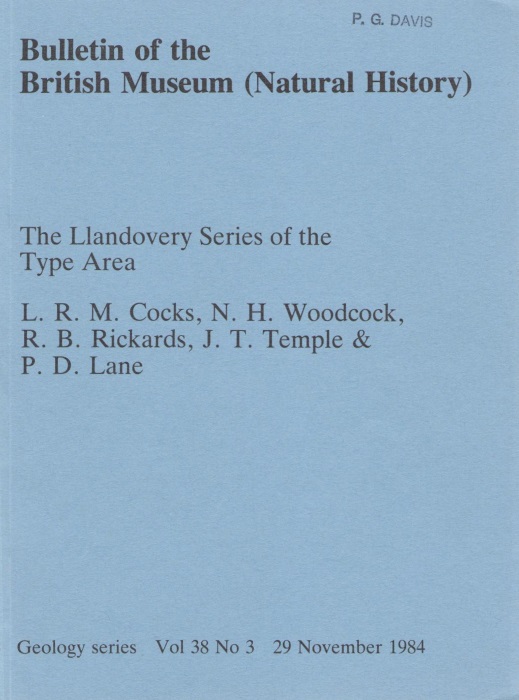 Cocks, L.R.M.; Woodcock, N.H.; Rickards, R.B.; Temple, J.T.; Lane, P.D - The Llandovery Series of the Type Area