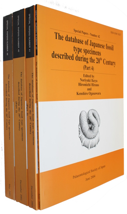 Ikeya, N.; Hirano, H.; Ogasawara, K. (Eds) - Database of Japanese Fossil Type  Specimens described during the 20th Century: Parts 1-4