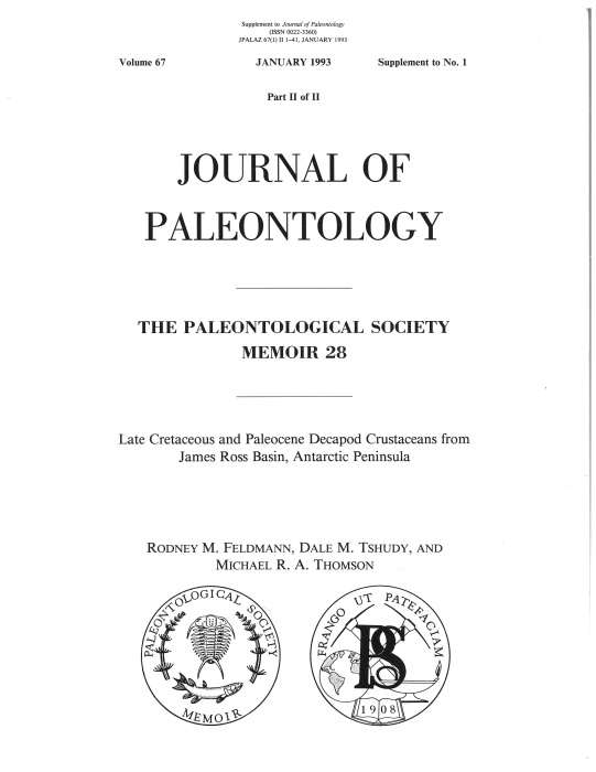 Feldmann, R.M.; Tshudy, D.M.; Thomson, M.R.A. - Late Cretaceous and Paleocene Decapod Crustaceans from James Ross Basin, Antartic Peninsula