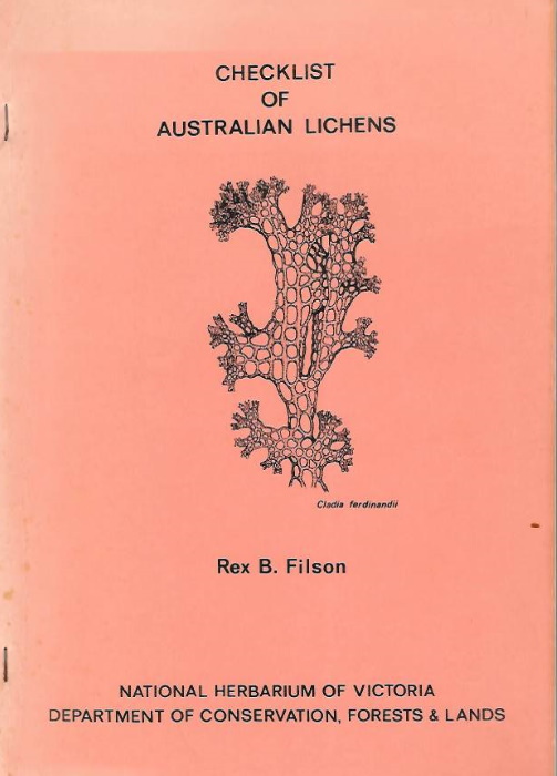 Filson, R.B. - Checklist of Australian Lichens