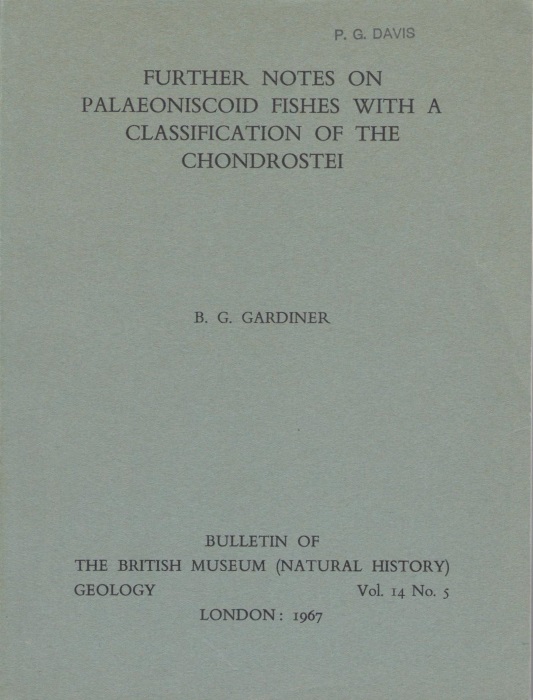 Gardiner, B.G. - Further Notes on Palaeoniscoid Fishes with a Classification of the Chondrostei