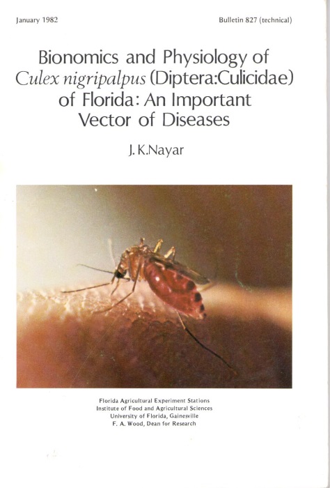Nayar, J.K. - Bionomics and Physiology of Culex nigripalpus (Diptera: Culicidae) of Florida:  An Important Vector of Diseases