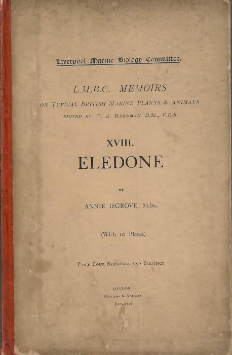 Isgrove, A. - Eledone Liverpool Marine Biology Committee Memoirs XVIII