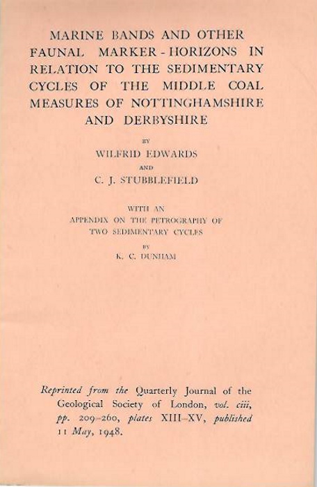 Edwards, W.; Stubblefield, C.J. - Marine Bands and other Faunal Markers - Horizons in relation to the Sedimentary Cycles of the Middle Coal Measures of Nottinghamshire and Derbyshire
