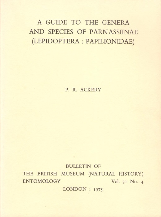 Ackery, P.R. - A guide to the genera and species of Parnassiinae (Lepidoptera: Papilionidae)