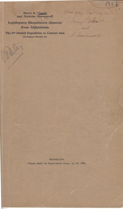 Clench, H.K.; Shoumatoff, N. - The 3rd Danish Expedition to Central Asia Zoological Results 21. Lepidoptera Rhopalocera(Insecta) from Afghanistan