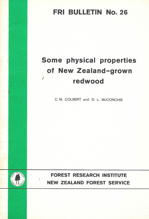 Colbert, C.M.; McConchie, D.L. - Some Physical Properties of New Zealand-grown Redwood