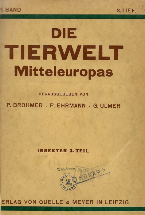 Hering, M. - Die Tierwelt Mitteleuropas 6(3). Insekten 3: 24. Lepidoptera