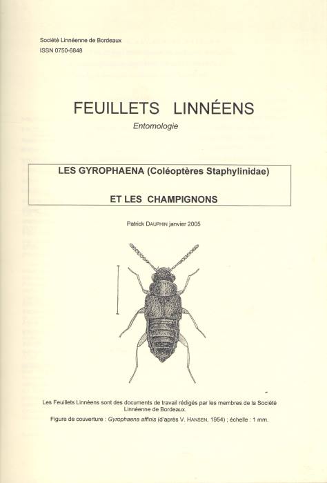 Dauphin, P. - Les Gyrophaena (Coloptres Staphylinidae) et les champignons