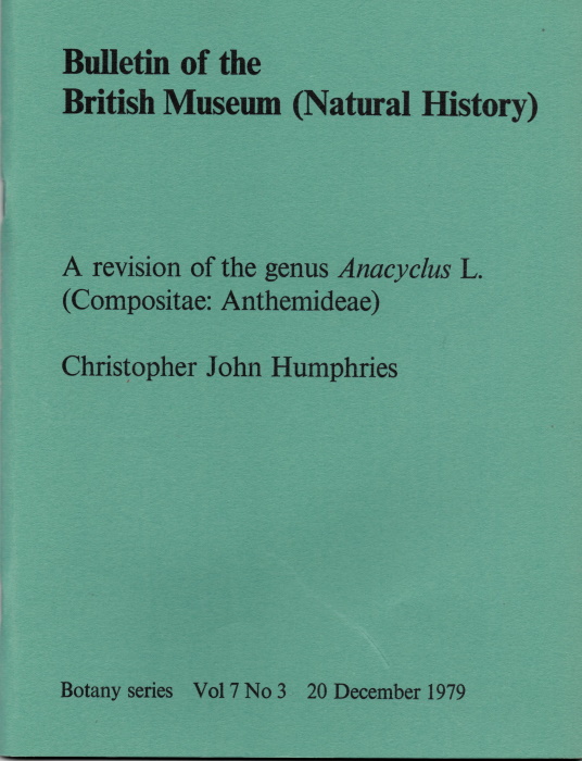 Humphries, C.J. - A Revision of the genus Anacyclus L. (Compositae: Anthemideae)