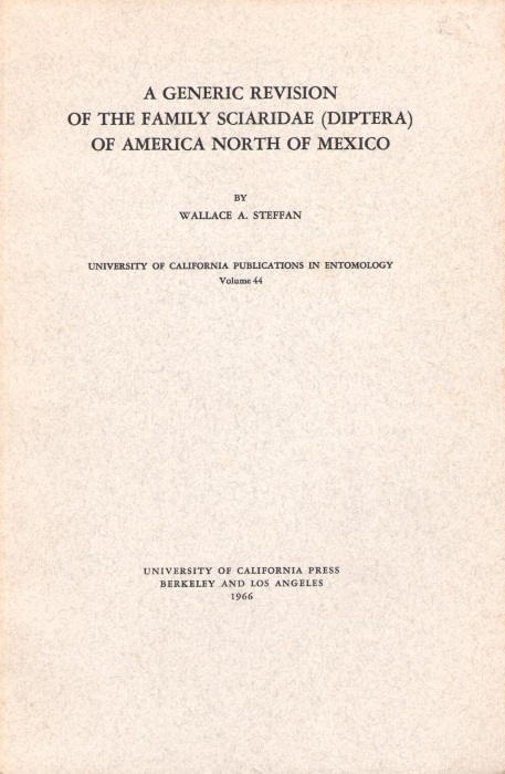 Stefan, W.A. - Generic Revision of the Family Sciaridae (Diptera) of America North of Mexico
