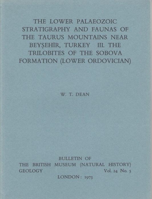 Dean, W.T. - Lower Palaeozoic Stratigraphy and Faunas of the Taurus Mountains near Beysehir, Turkey III: The trilobites of the Sobova Formation (Lower Ordovician)