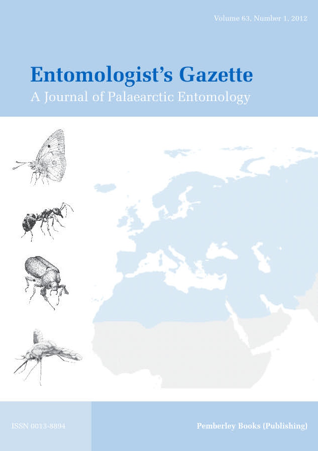  - Entomologist's Gazette. Vol. 63, Issue 1