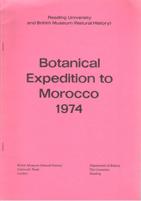 Humphries, C.J.; Jury, S.L.; Richardson, I.B.K. - Botanical Expedition to Morocco 1974